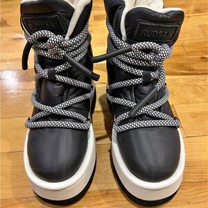 RUDSAK Black and White Winter Boots